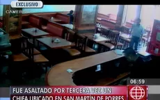 San Martín de Porres: asaltan chifa por tercera vez - Noticias de chifa