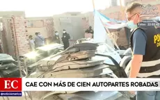 San Martín de Porres: Cae banda con más de 100 autopartes robadas - Noticias de autopartes