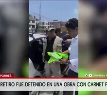 Detienen a policía en retiro con carnet falso en obra de San Martín de Porres. Foto y video: América Noticias