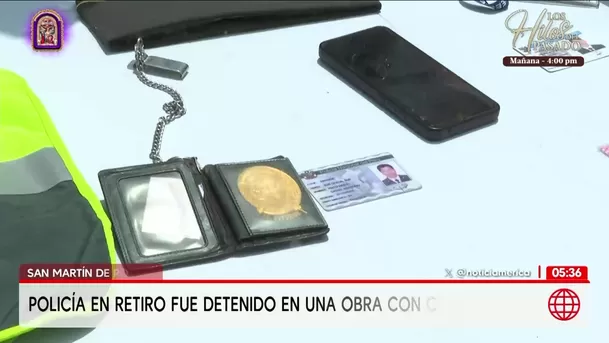 Detienen a policía en retiro con carnet falso en obra de San Martín de Porres. Foto: América Noticias