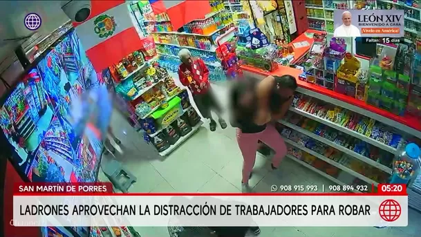 Cajera enfrenta a sujeto que robó cervezas en San Martín de Porres. Foto: América Noticias