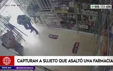 San Martín de Porres: Cámara de seguridad capta cómo policía frustra asalto a farmacia - Noticias de camaras-seguridad