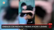 San Martín de Porres: captan agresión de vándalos a jóvenes