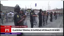 Operativo contra terminal en SMP. América Noticias