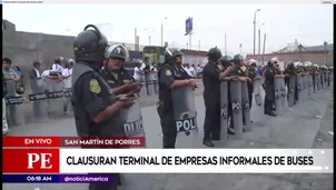 Operativo contra terminal en SMP. América Noticias