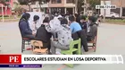 San Martín de Porres: Escolares estudian en losa deportiva