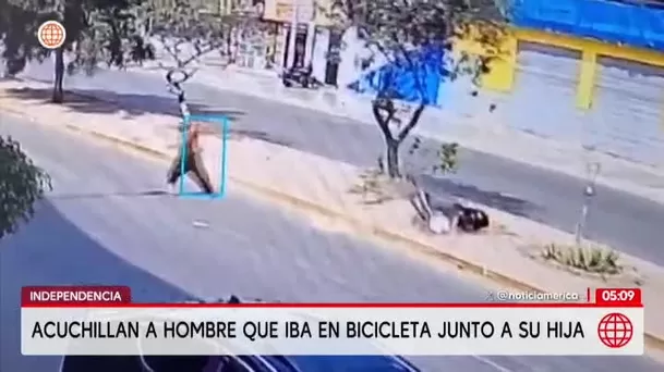 Hombre es apuñalado frente a su hija mientras manejaba bicicleta en San Martín de Porres. Foto: América Noticias Hombre es apuñalado frente a su hija mientras manejaba bicicleta en San Martín de Porres. Foto: América Noticias