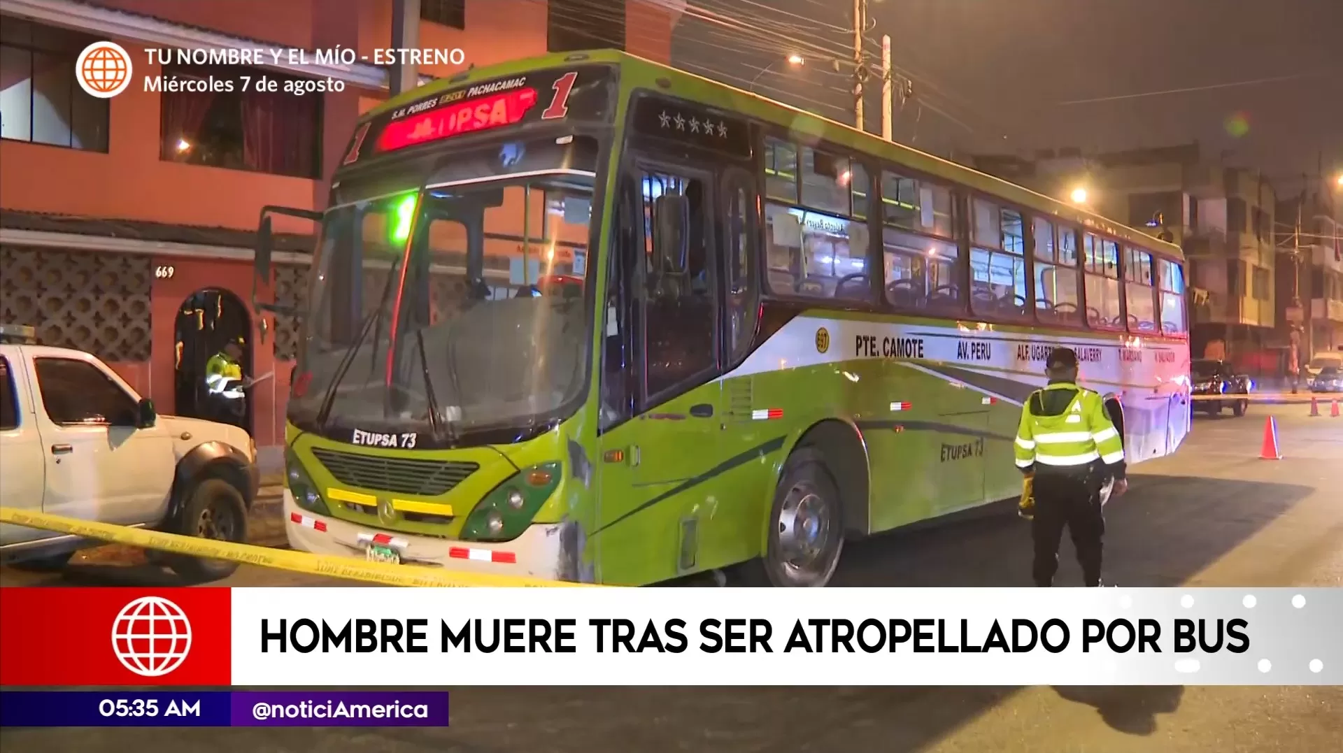 Hombre murió tras ser atropellado por bus en San Martín de Porres. Foto: América Noticias