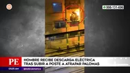 San Martín de Porres: Hombre recibió descarga eléctrica tras subir a poste para atrapar palomas