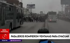 San Martín de Porres: Humo en bus del Metropolitano genera pánico y pasajeros escapan corriendo - Noticias de aislinn-derbez