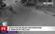 San Martín de Porres: Joven fue golpeado por resistirse al robo de su celular - Noticias de tala-ilegal