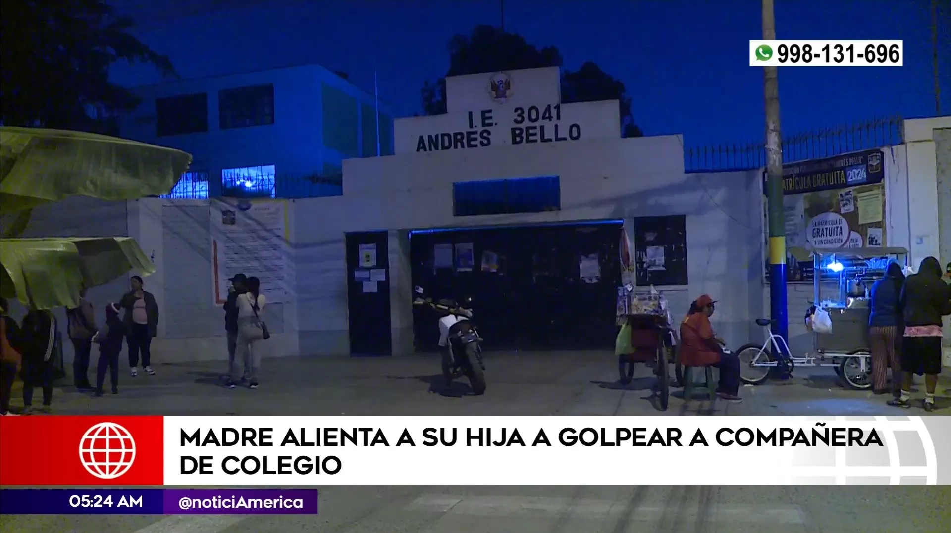 Madre alentó a su hija a golpear a compañera de colegio en San Martín de Porres. Foto: América Noticias