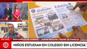 Colegio en San Martín de Porres. Foto-Video: América Noticias