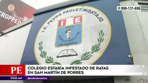 Colegio infestado de ratas en San Martín de Porres. Foto y video: América Noticias