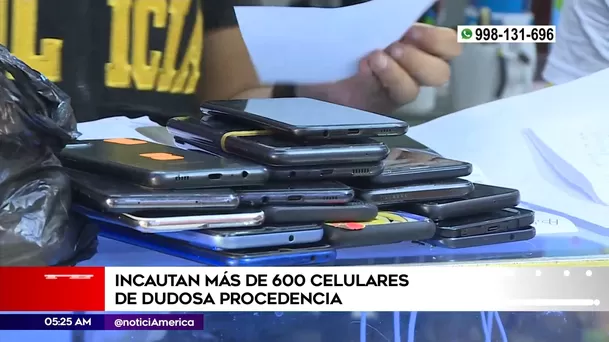 Operativo contra celulares de dudosa procedencia. Foto: América Noticias