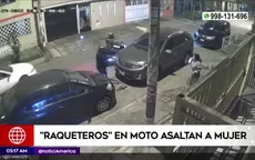 San Martín de Porres: Raqueteros en moto asaltaron a mujer - Noticias de moto