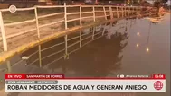 San Martín de Porres: Roban medidores de agua y provocan aniego que afecta a ocho viviendas