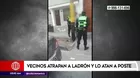 San Martín de Porres: Vecinos atraparon y ataron a ladrón a un poste