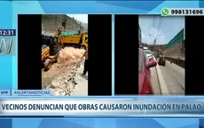 San Martín de Porres: Vecinos denuncian que obras causaron inundación en Palao - Noticias de inundacion