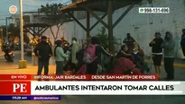 Vendedores ambulantes en San Martín de Porres. Foto y video: América Noticias