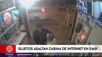 Asalto a cabina de internet en San Martín de Porres.