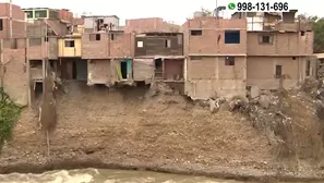 Varias casas están en riesgo de colapsar tras el aumento del caudal del río Rímac - Foto y video: América Noticias