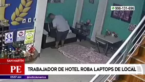 Robo en hotel en Juanjuí. América Noticias