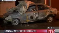 Restos del explosivo se encontraron en el auto. América Noticias