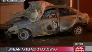 Restos del explosivo se encontraron en el auto. América Noticias