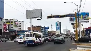 El hecho se registró en el cruce de las avenidas La Marina y Parque de las Leyendas. Foto: Captura de video/Claudio Vargas