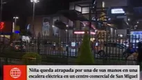 Mano de menor quedó atascada en escaleras eléctricas. Foto y video: América Noticias