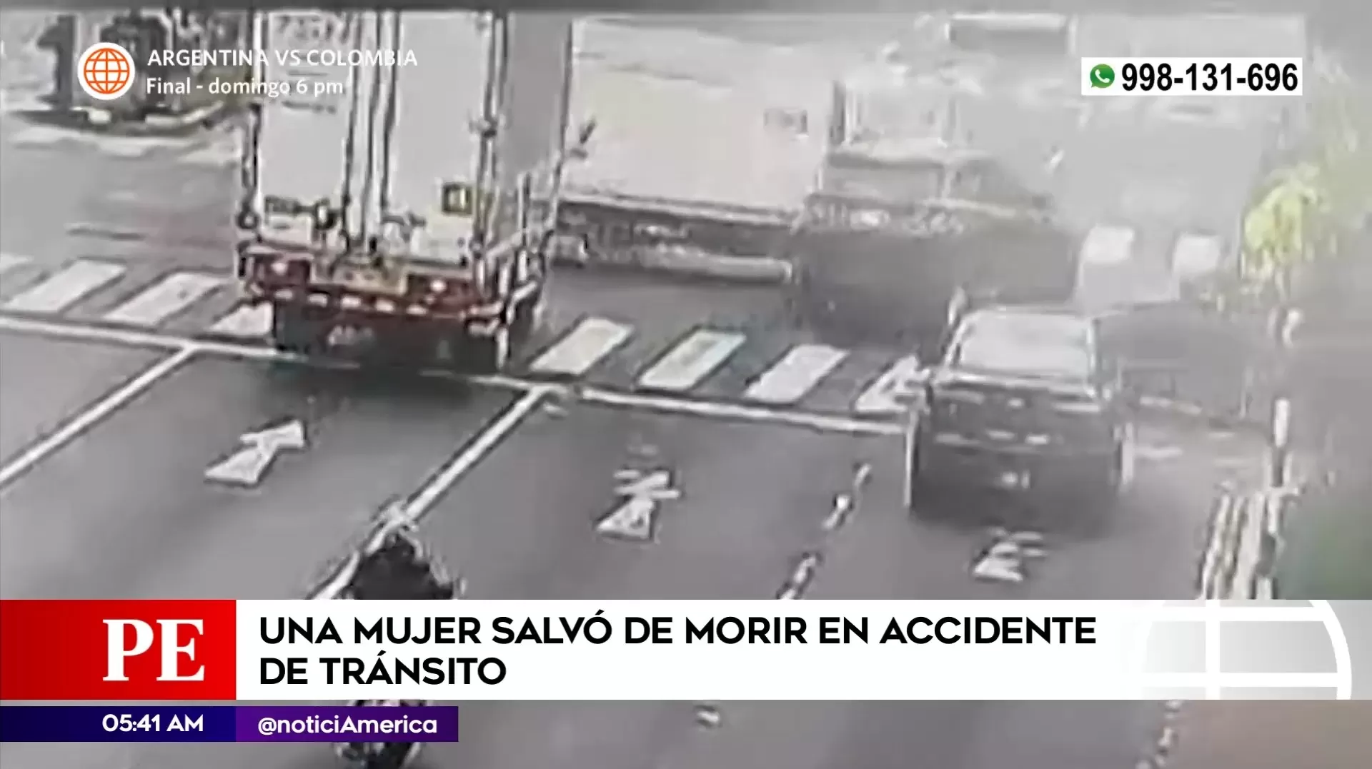 Accidente de tránsito en San Miguel. Foto: América Noticias