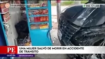 Accidente de tránsito en San Miguel. Foto y video: América Noticias