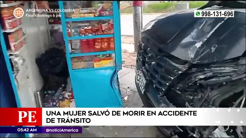 San Miguel: Vendedora ambulante salvó de morir en accidente de tránsito