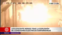 Explosión de conexiones subterráneas en Santa Anita. Foto y video: América Noticias