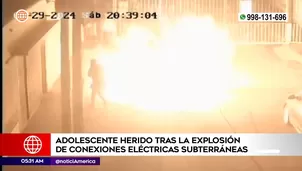 Explosión de conexiones subterráneas en Santa Anita. Foto y video: América Noticias