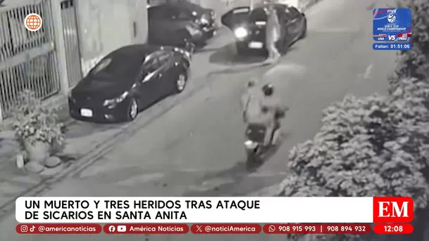 Un muerto y tres heridos tras ataque de sicarios en Santa Anita. Foto: América Noticias