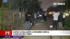 Santa Anita: Hombre fue asesinado a balazos cerca de rieles del tren