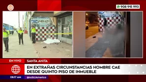 Hombre murió tras caer del quinto piso de un inmueble en Santa Anita. Foto y video: América Noticias