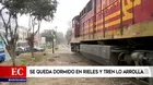 Santa Anita: indigente se queda dormido en rieles y tren lo arrolla