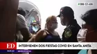 Santa Anita: Intervienen a un total de 40 personas en dos fiestas clandestinas