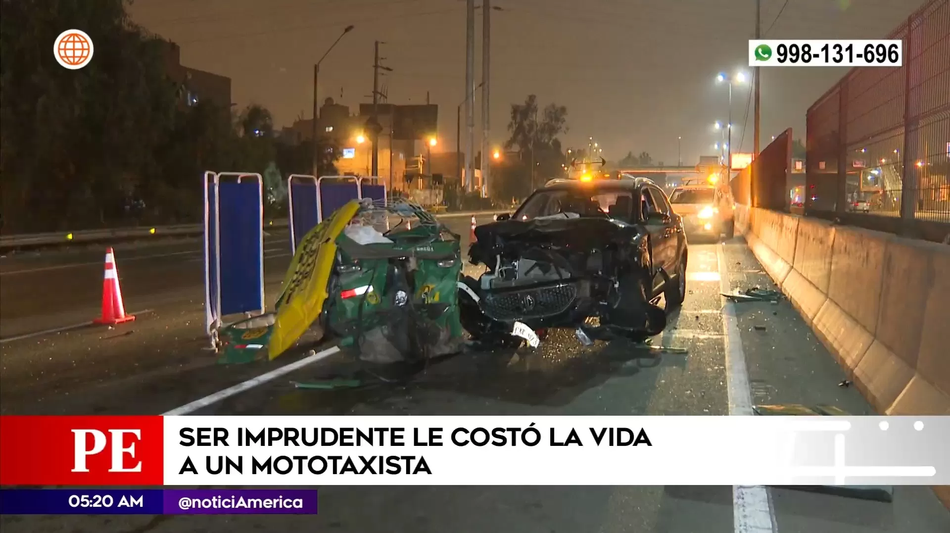 Accidente de tránsito en Santa Anita. Foto: América Noticias