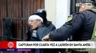 Santa Anita: Policía capturó a ladrón por cuarta vez