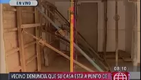 Asegura que dueños de la construcción no le han pagado la reparación de su vehículo / Video: América Noticias