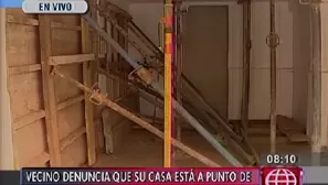 Asegura que dueños de la construcción no le han pagado la reparación de su vehículo / Video: América Noticias