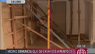 Asegura que dueños de la construcción no le han pagado la reparación de su vehículo / Video: América Noticias