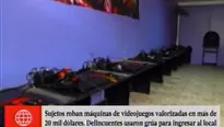 Robo de máquinas de videojuegos. América Noticias