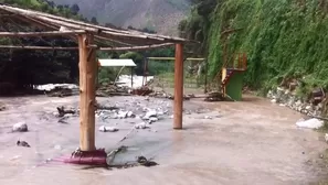 Desborde del río en Santa Eulalia. Foto: América Noticias