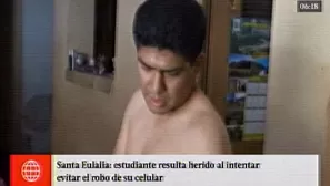 El joven fue herido en el brazo con un cuchillo.