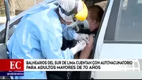 Balnearios del sur de Lima cuentan con autovacunatorio para adultos mayores de 70 años. Video: América